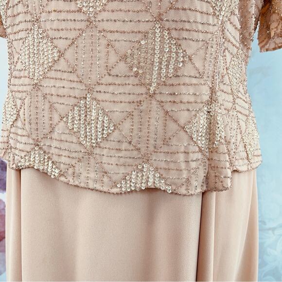 Night Scene beaded mother of the bride or groom dress cream 4XL - Picture 5 of 12